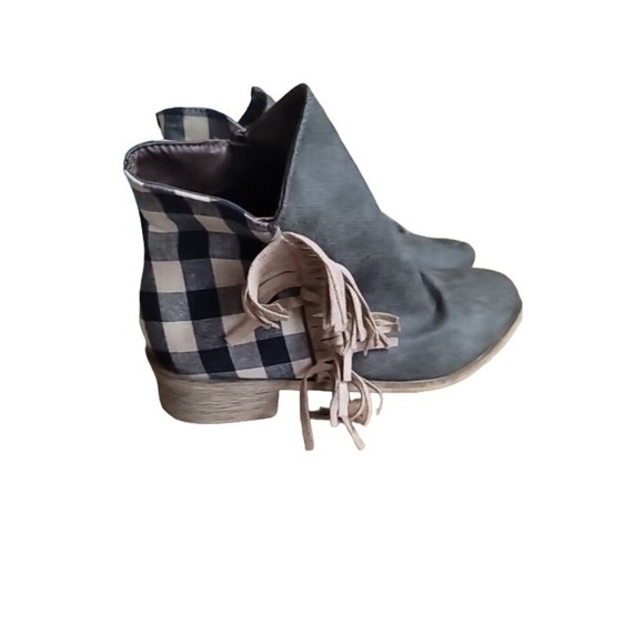 Unbranded Shoes - Women's Buffalo 10‎ Tassel Plaid Ankle Boots Western Boho Festival Y2K